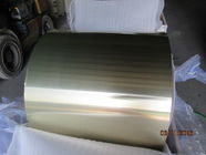 Hoja de aluminio revestida del aire acondicionado del color de oro de epoxy de la aleación 8079 para el finstock con 0.152m m (0.006&quot;) grueso